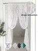1pc Solid Color Lace Sheer Curtain Panel, Lightweight & Transparent, With Floral Edge, For Living Room, Bedroom, Balcony, Decorative Divider Curtain Gifts Birthday Graduation